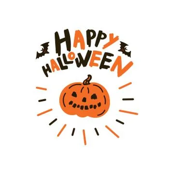 Halloween greeting card.Flat.Vector illustration Stock Illustration