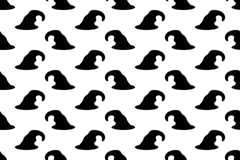 Halloween hat seamless pattern design Stock Illustration