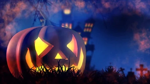 Halloween haunted flames Stock Footage 95620984