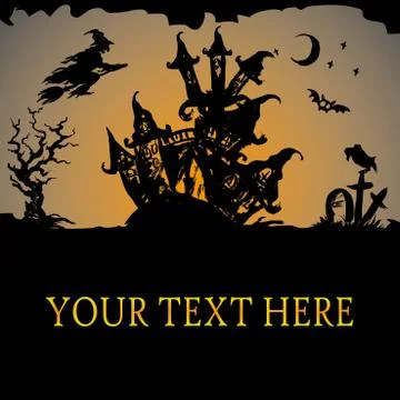 Halloween haunted house Stock Illustration