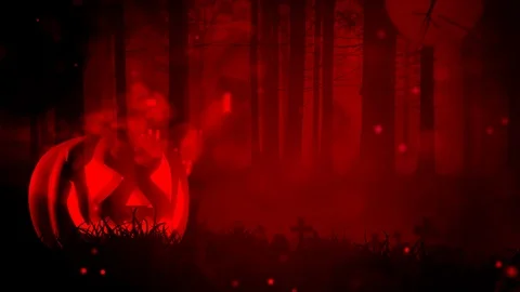 Halloween haunted red background Stock Footage 96106048