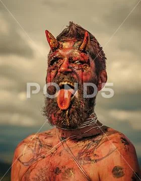 Halloween hell, evil, horror, darkness concept Stock Photos