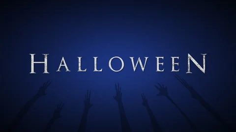 Halloween with help hands of people in hell Stock Footage 245435514