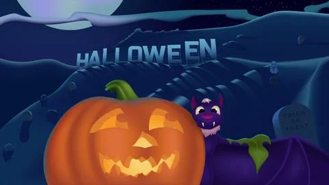 Halloween hill Stock-Illustration