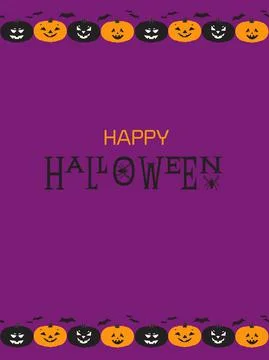 Halloween holiday banner background vector design Stock Illustration