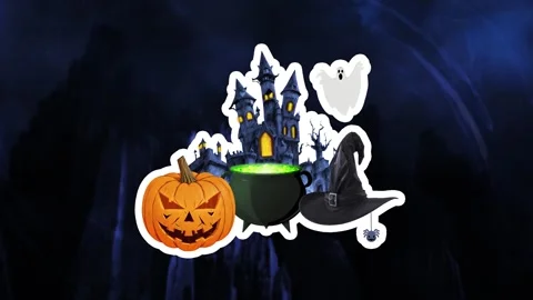 Halloween Holiday Elements Stock Footage 281445470