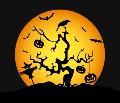 Halloween holiday graphic template Stock Illustration