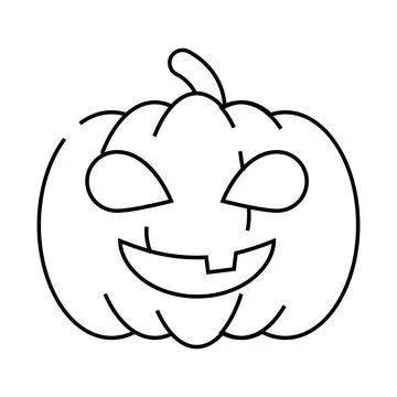 Halloween holiday line icon vector illustration Stock Illustration