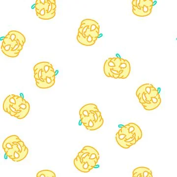 Halloween holiday vector seamless pattern Stock Illustration
