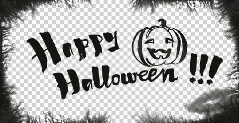 Halloween horizontal banner Stock Illustration