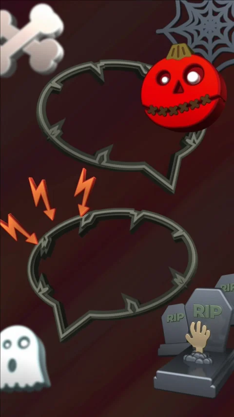 Halloween Horror 4K Vertical Video Background Footage with Copy Space for S.. Stock Footage 344421302