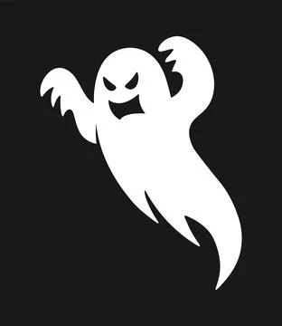 Halloween horror evil ghost character silhouette Stock-Illustration