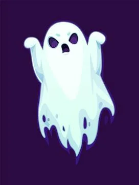 Halloween horror ghost creature cartoon character Stock Illustration