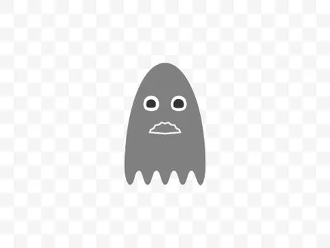 Halloween, horror, ghost icon. Vector illustration, flat design. Illustrazione stock