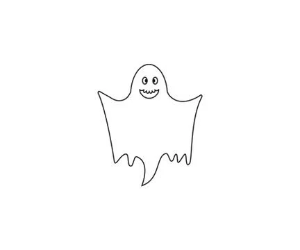Halloween, horror, ghost icon. Vector illustration, flat design. Illustrazione stock