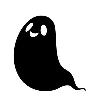 Halloween horror ghost or phantom silhouette Stock Illustration
