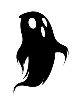 Halloween horror ghost or phantom silhouette Stock Illustration
