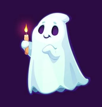 Halloween horror ghost phantom cartoon character Stock Illustration