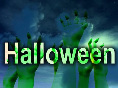 Halloween Horror Hands Stock Illustration