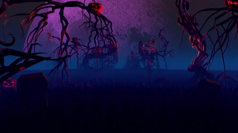 Halloween Horror Loop Stock Footage 141067173