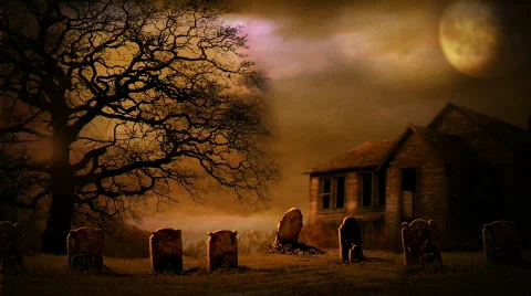 Halloween House Background Stock Footage 857587
