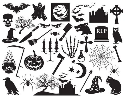 Halloween icon collection Stock Illustration