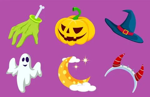 Halloween icon element vector set Stock Illustration