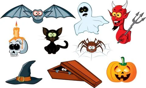 Halloween icon set Stock Illustration