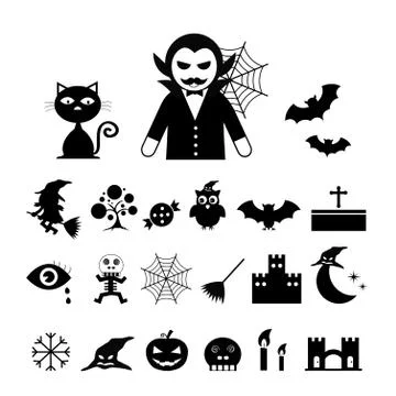 Halloween icon set Stock Illustration