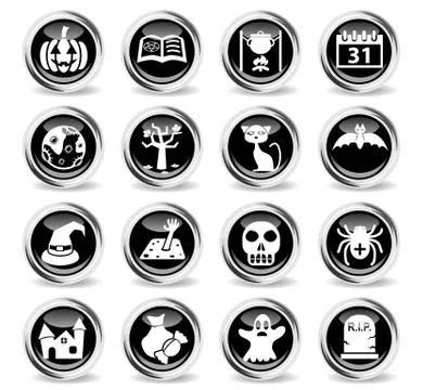 Halloween icon set Stock Illustration
