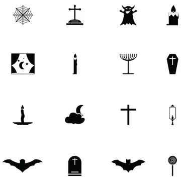 Halloween icon set Illustrazione stock