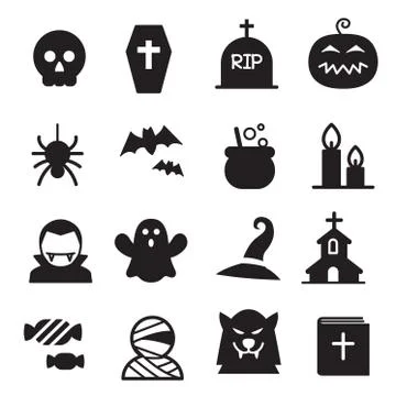 Halloween icon set Stock Illustration