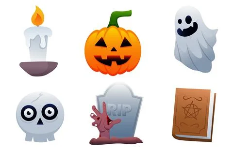 Halloween icons element vector set. Stock Illustration