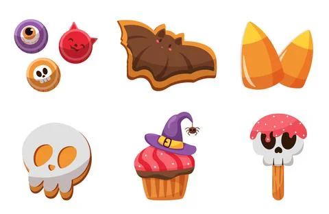 Halloween icons element vector set Stock Illustration
