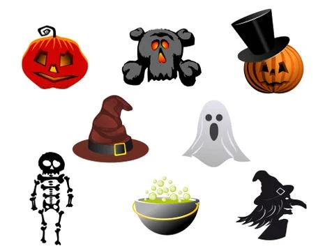 Halloween icons 스톡 일러스트
