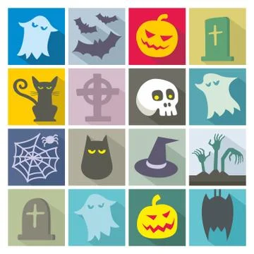 Halloween icons Stock Illustration