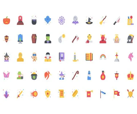 The halloween icons pack Stock Illustration