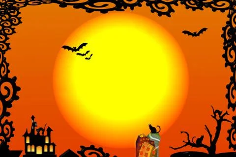 Halloween illustration Ilustración de archivo