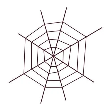 Halloween illustration of a spider web cobweb Stock Illustration