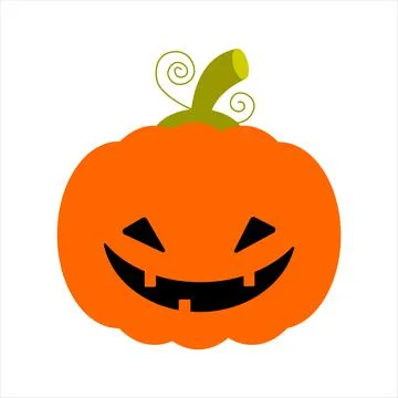 Halloween illustration. Vector orange pumpkin with a smile Stock Illustration