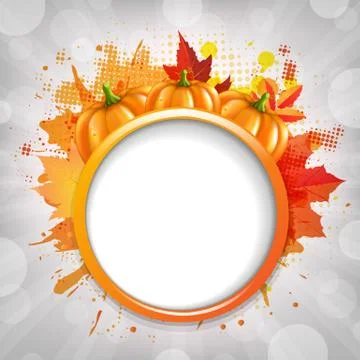 Halloween illustrations with pumpkins Stock Illustration