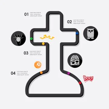 Halloween infographic Stock Illustration