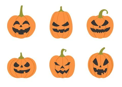 Halloween jack lantern orange pumpkin Stock Illustration