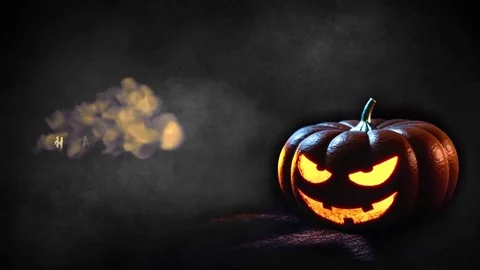 Halloween jack-o-lantern Stock Footage 80264856