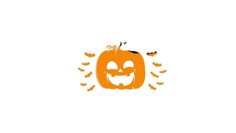 Halloween jack o lantern funny pumpkin animation Stock Footage 249738258