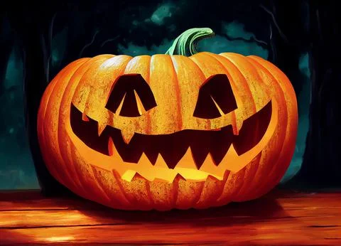 Halloween Jack-o-Lantern pumpkin Stock Illustration