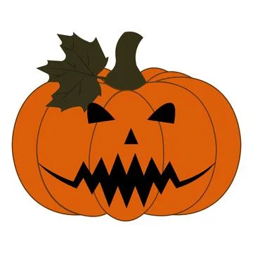 Halloween Jack-o-lantern pumpkin illustration vectors isolated on white bac.. Stock Illustration
