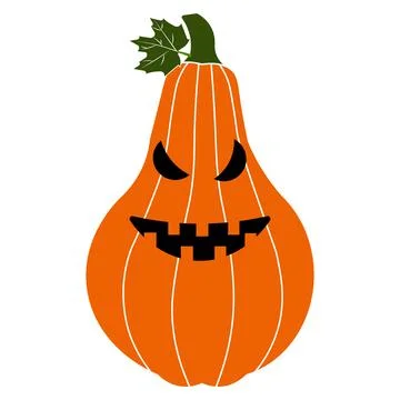 Halloween Jack-o-lantern pumpkin illustration vectors isolated on white bac.. Stock Illustration