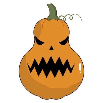 Halloween Jack-o-lantern pumpkin illustration vectors isolated on white bac.. Stock Illustration