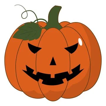 Halloween Jack-o-lantern pumpkin illustration vectors isolated on white bac.. Stock Illustration